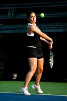 PU women's tennis action, 2007
