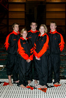 PU M&W swimming captains, 2002-03