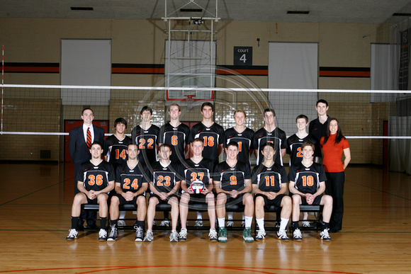 PU volleyball team photo